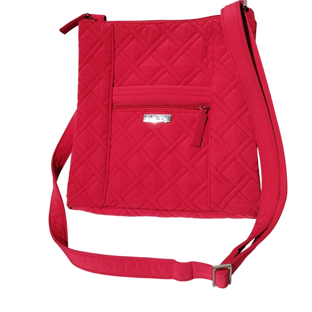 Vera Bradley Red Quilted Microfiber Hipster Crossbody Bag - Imperfect